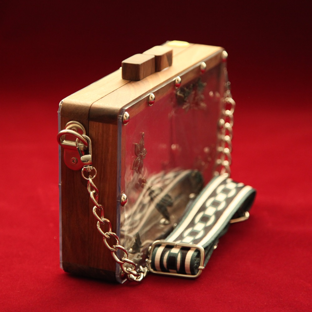 13g stylish, nifty, fashion, handbag, shoulder bag, handmade, wood bag, luxury bag, women bag, unisex bag, fashion brand, shoulder bag, unique style